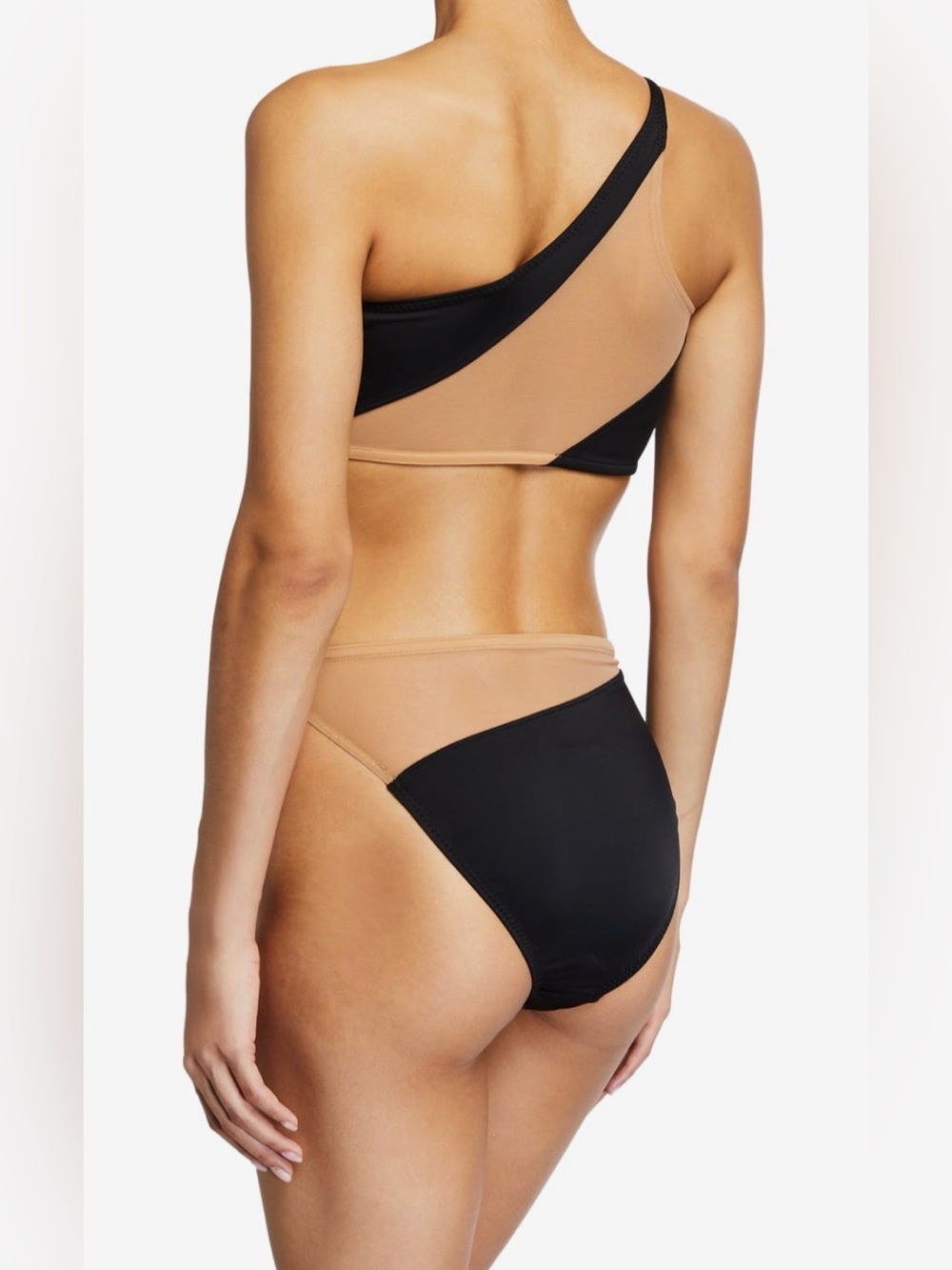 Norma Kamali Snake Mesh Bikini Bra Top Bottom 2 Piece Swimming Set.